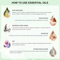 Prix de gros de l'huile essentielle de bois de santal avec compte-gouttes en verre parfait pour les diffuseurs