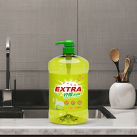 Liquide vaisselle OEM de haute qualité 1,5 L, dégraissant facile, étiquette privée personnalisable gratuite, liquide vaisselle jetable pour la cuisine