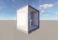 Bagno Pubblico Conveniente - Toilette Portatile Singola a Montaggio Rapido per Siti Esterni come Cantieri, Parchi, ecc.