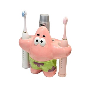 Support de brosse à dents électrique de salle de bain motif Patrick Star, base de rangement créative pour brosse à dents et dentifrice - Product Image 5