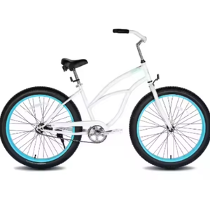 Jjoykie hiland ความเร็วเดียว26นิ้วโครงเหล็กพร้อมรถไฟเหาะยางอ้วนจักรยานครุยเซอร์ชายหาด - Product Image 1