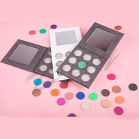 Propre marque de cosmétiques, ombre à paupières, paillettes, marque privée personnalisée, maquillage, palette d'ombres à paupières