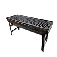 Gril à charbon de bois pliant portable facile à nettoyer Grand four pliant en carbone portable extérieur Réchaud de camping pliant