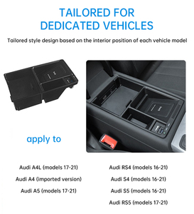 <span class=keywords><strong>Audi</strong></span> A4L A4 S4 RS4 A5 S5 RS5 2016-2023 Chargeur de voiture sans fil <span class=keywords><strong>Support</strong></span> de <span class=keywords><strong>téléphone</strong></span> 15W Chargeur rapide LHD Accoudoir Allume-cigare - Product Image 6