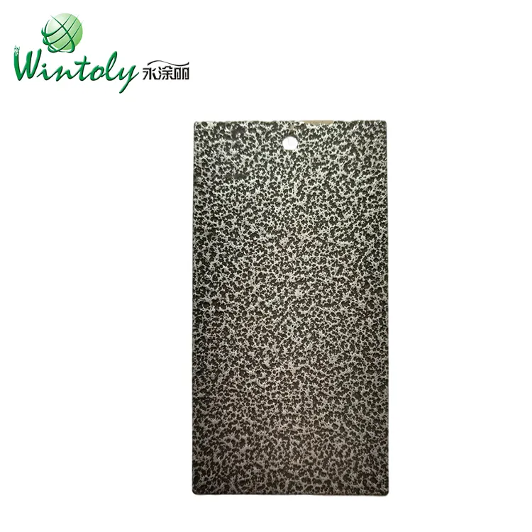 Peinture électrostatique Non-Toxique Argent Noir Antique Marteau Ton Texture Finition Acier Inoxydable Rivière Veine Poudre Revêtement