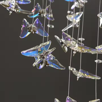 Nouveau lustre papillon personnalisé Plafonnier LED en cristal pour salon duplex Escalier Suspension de luxe