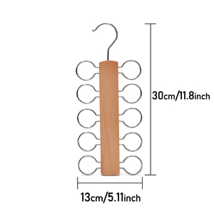 ที่แขวนฮิญาบแบบมีรู10รูสำหรับจัดระเบียบตู้เสื้อผ้าที่แขวนผ้าสำหรับผูกเชือกผ้าคลุมไหล่สำหรับผู้ชายผู้หญิง - Product Image 4