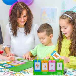 Juego de Tarjetas de Aprendizaje de Vocabulario para Jardín de Infancia, para Lectura <span class=keywords><strong>y</strong></span> Ortografía, Tabla de Bolsillo de Doble Cara para Construir Palabras - Product Image 5