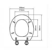Bois peint en blanc de haute qualité MDF moule siège de toilette ovale couvercle de toilette avec charnières en plastique moderne pour le marché européen