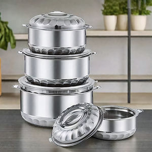 Juego de Recipientes para Alimentos de Acero Inoxidable de 1/2/3/5L con Tapa, Juego de Ollas Térmicas Redondas UA, Contenedor de Almacenamiento de Alimentos, Recipiente Térmico Grande - Product Image 2