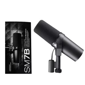 Microphone dynamique actif professionnel S-SM 7 <span class=keywords><strong>B</strong></span> & <span class=keywords><strong>SM7</strong></span> DB avec préampli intégré pour studio, diffusion, enregistrement et streaming - Product Image 1