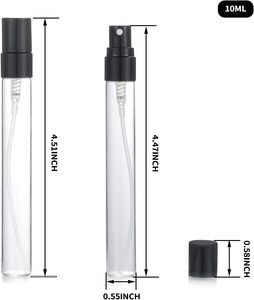 Hot Sale 3ml 5ml 10ml Clear Transparent Customizable Cap Luxury Glass Square Refillable <b>Perfume</b> Spray <b>Sample</b> <b>Bottle</b> Screen - Product Image 2