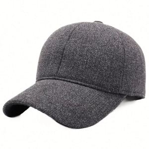 Nouvelle Arrivée Casquette de Baseball Hiver Chaude Anti-Froid pour Hommes Âgés, Style Décontracté Extérieur, Couleur Unie, avec Cache-Oreilles, Chapeau de Sport - Product Image 5