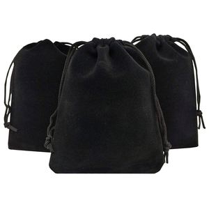 Pochette en flanelle de luxe avec cordon de serrage, emballage cadeau personnalisé pour bijoux, sac en velours avec logo personnalisé pour bijoux - Product Image 1