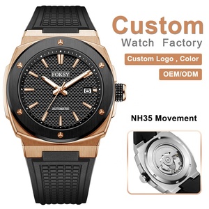 Montre homme en acier inoxydable de luxe avec logo personnalisé, mouvement mécanique <span class=keywords><strong>NH35</strong></span>, automatique, marque privée pour hommes - Product Image 1