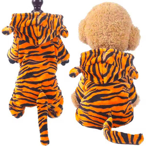 Ropa cálida y gruesa de lana coral para perros, para otoño e invierno, disfraz para cachorros con estampado animal para gatos Teddy Corgi - Product Image 3