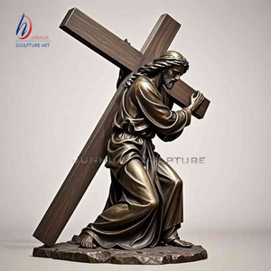 Escultura de Metal de Jesús de Bronce de 6 Pies de Altura JH378, Figura de Tamaño Real Personalizada para Exteriores, Escultura de Bronce Antigua JH378 - Product Image 2
