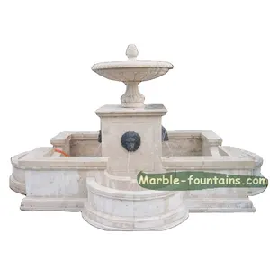 water lion head fountain natural stone front yard lion head water fountains