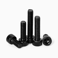 Set Baut dan Mur Heksagonal Baja Karbon Berlapis Nikel Merek YZ DIN912 dengan 2 Mur