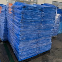 Bâche en PE double face de haute qualité, tissu tissé enduit HDPE/LDPE/LLDPE, écologique, imperméable, protection solaire, pour l'agriculture, unie