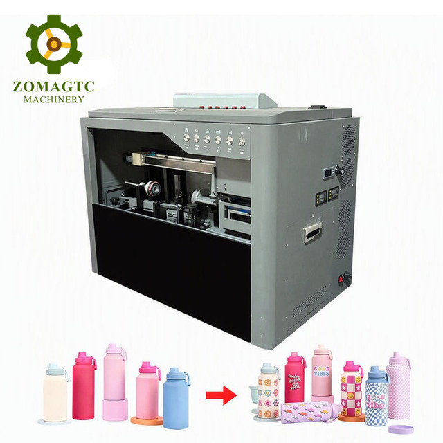 Digital UV Inkjet Cylinder Printer Lipstick Tubes Jars Tumbler Aluminum Can Plastic Ceramic Bottle Cylindrical Printing Machine