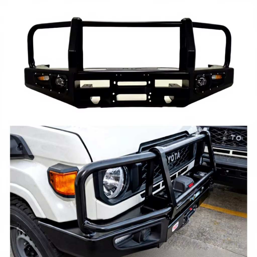 YBJ 車用アクセサリー フロントバンパー LEDフォグライト付 ブルバー