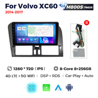 MEKEDE Android 8 cœurs 8+128G Moniteur d'appui-tête pour Volvo XC60 2009 -2017 WIFI GPS BT GPS Car-play Caméra 360° Écran partagé GPS de voiture