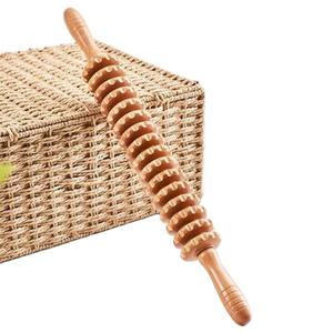 El palo de masaje de madera natural de 16 rodillos de alta calidad relaja los músculos para aliviar la fatiga, masajeador de cuerpo entero disponible - Product Image 5