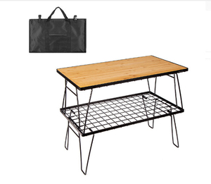 Vajilla multifuncional para acampar, mesa de comedor portátil para exteriores, rejilla de drenaje para gimnasio, barbacoa, mesa de red plegable - Product Image 6