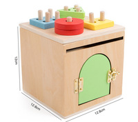 Juego de Cosecha de Zanahorias Montessori, Juego de Madera con Caja de Monedas para Niños de 2 a 4 y de 5 a 7 Años, Juguete Educativo W12D452