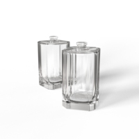 Bouteille de parfum en verre de luxe de 110ml au design élégant rectangle Emballage de parfum au design personnalisé