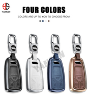 Casing Kunci Mobil Kulit Paduan Aluminium untuk Audi A5 Sports 2017 2019 2021 2022 Pelindung Remote Kunci Fob Gantungan Kunci