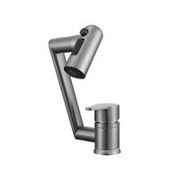 Robinet de lavabo mural moderne de luxe en laiton brossé avec capteur tactile, cartouche céramique, finition chromée, 1 poignée, mitigeur de salle de bain