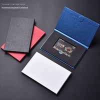 Boîte d'emballage personnalisée pour cartes de membre en papier, porte-cartes cadeaux VIP, étui de rangement pour cartes-clés d'hôtel, étui pour cartes de fidélité de détail