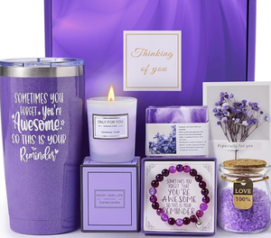 Mother's Day <b>Thank</b> <b>You</b> <b>Gift</b> <b>for</b> Women, Best <b>Friend</b>, Lavender Spa Bath <b>Gift</b> Basket Set <b>for</b> Her - Product Image 1