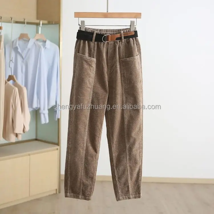 2022 summer wide leg trousers straight cotton linen fashion all-match blue casual pants women's clothing