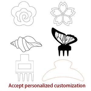 Qianjin Personalización de moda lindas horquillas para niñas pinzas para el cabello de acetato sin arrugas accesorios para el cabello al por mayor - Product Image 5