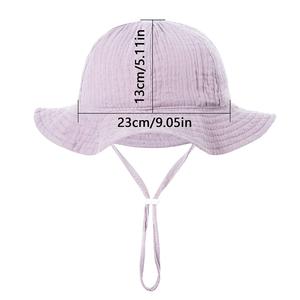 Sombrero de cubo de algodón para bebé, nuevo protector solar para niños, gorras para exteriores, sombrero de Panamá con estampado para niños y niñas, sombrero de pesca de playa Unisex para 3-12 meses - Product Image 2