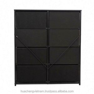 Fabric & Stainless Steel Freestanding Durable Modern Design Dresser Living Room Furniture Pine <b>Cabinet</b> - Product Image 5