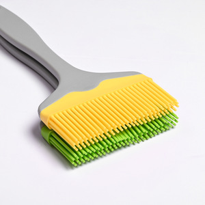 Brosse à barbecue en silicone ZYB500, 9 cm de large, résistante à la chaleur, pour la cuisson et la grillade, jaune-vert, outil de cuisine extérieur - Product Image 5