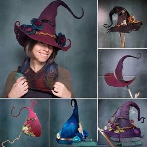 Sombrero de Bruja de Fieltro para Fiesta de Halloween, Diseño 2026 - Product Image 2