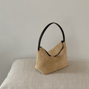 Bolso de Hombro Retro de Gamuza para Mujer, con una Sola Correa, Cierre de Cremallera y Cierre de Botón, a la Moda - Product Image 2