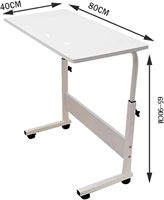 Table d'ordinateur portable réglable en hauteur, mobile, avec roulettes verrouillables pour usage domestique
