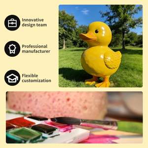 Esculturas de Animales de Dibujos Animados Personalizadas, Modernas y Ecológicas, de Fibra de Vidrio, Patos Amarillos, al Mejor <span class=keywords><strong>Precio</strong></span>, Venta al Por Mayor - Product Image 2