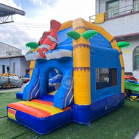 Château gonflable sur le thème de la mer avec toboggan, château gonflable commercial, jouets de saut, divertissement en plein air pour enfants