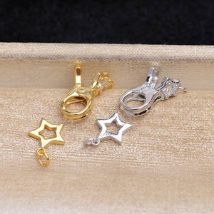 Boucle en argent S925 avec diamant, pendentif, matériel de fabrication de bijoux, accessoires, clip de fixation, boucle à pression 5629 pour bracelet et collier - Product Image 2