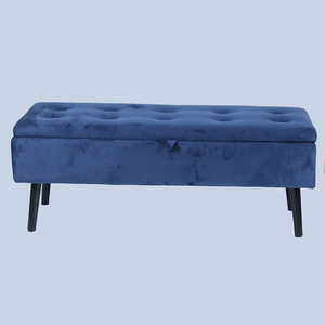 Tabouret avec repose-pieds en bois, meuble <span class=keywords><strong>de</strong></span> rangement en tissu, grand format, bon marché - Product Image 2