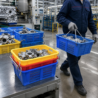 Caisse de cueillette ventilée emboîtable INORDER pour la récolte des pommes et des agrumes des vergers, avec poignée métallique, sac de transport pour fruits, vente en gros pour fermes