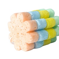 Esponja de Baño 2 en 1 con Jabón Incorporado, Esponja de Baño en Forma de Flor, Hidratante, Exfoliante Suave y Espuma Abundante, Exfoliante Corporal