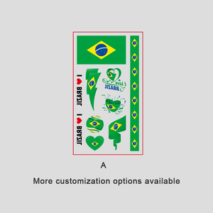 Pegatina de Tatuaje Facial Grande de <span class=keywords><strong>4x4</strong></span> Pulgadas, Impermeable, con Diseño de Bandera, para Pecho y Brazo - Product Image 5